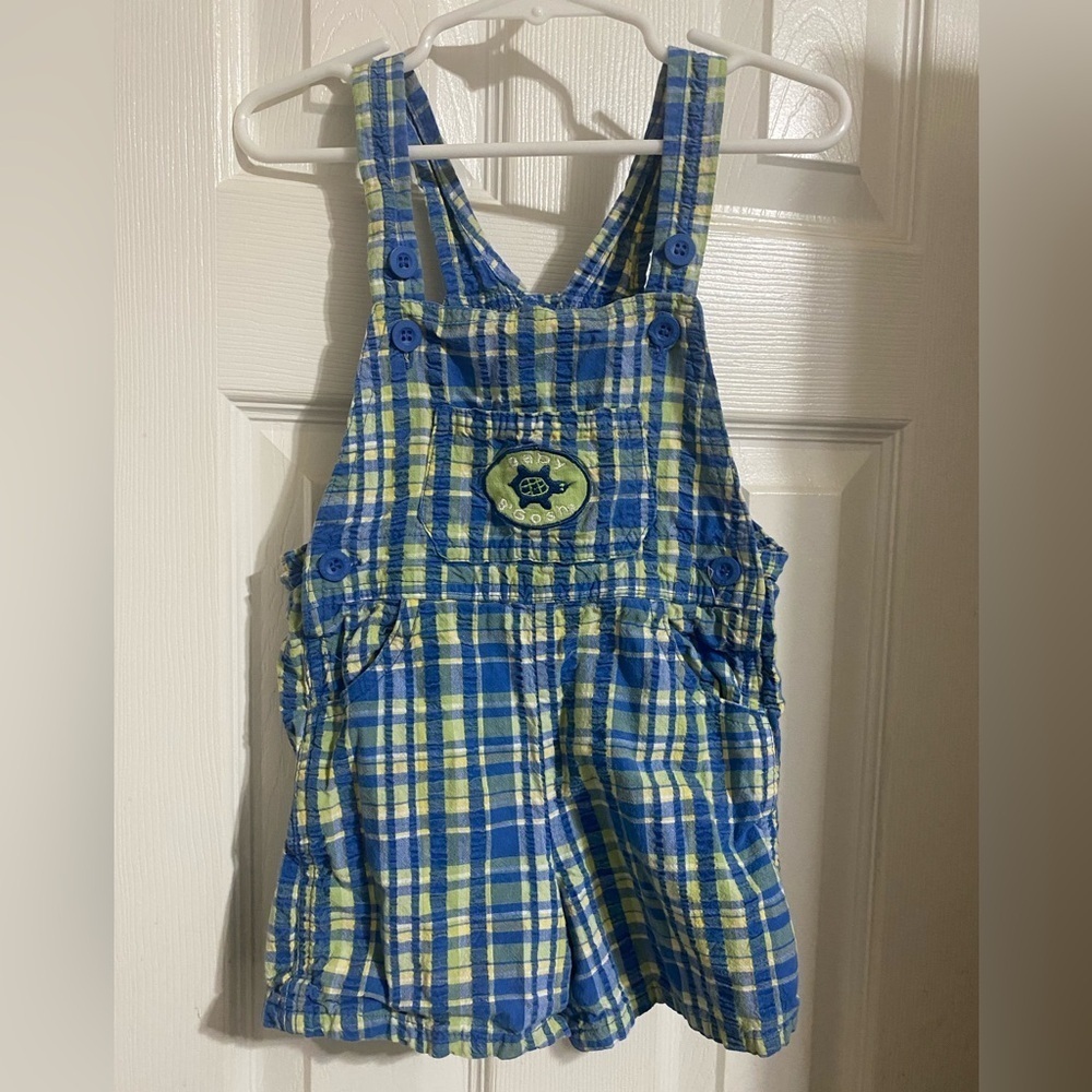 Vintage Baby B’Gosh Plaid Turtle Shortalls